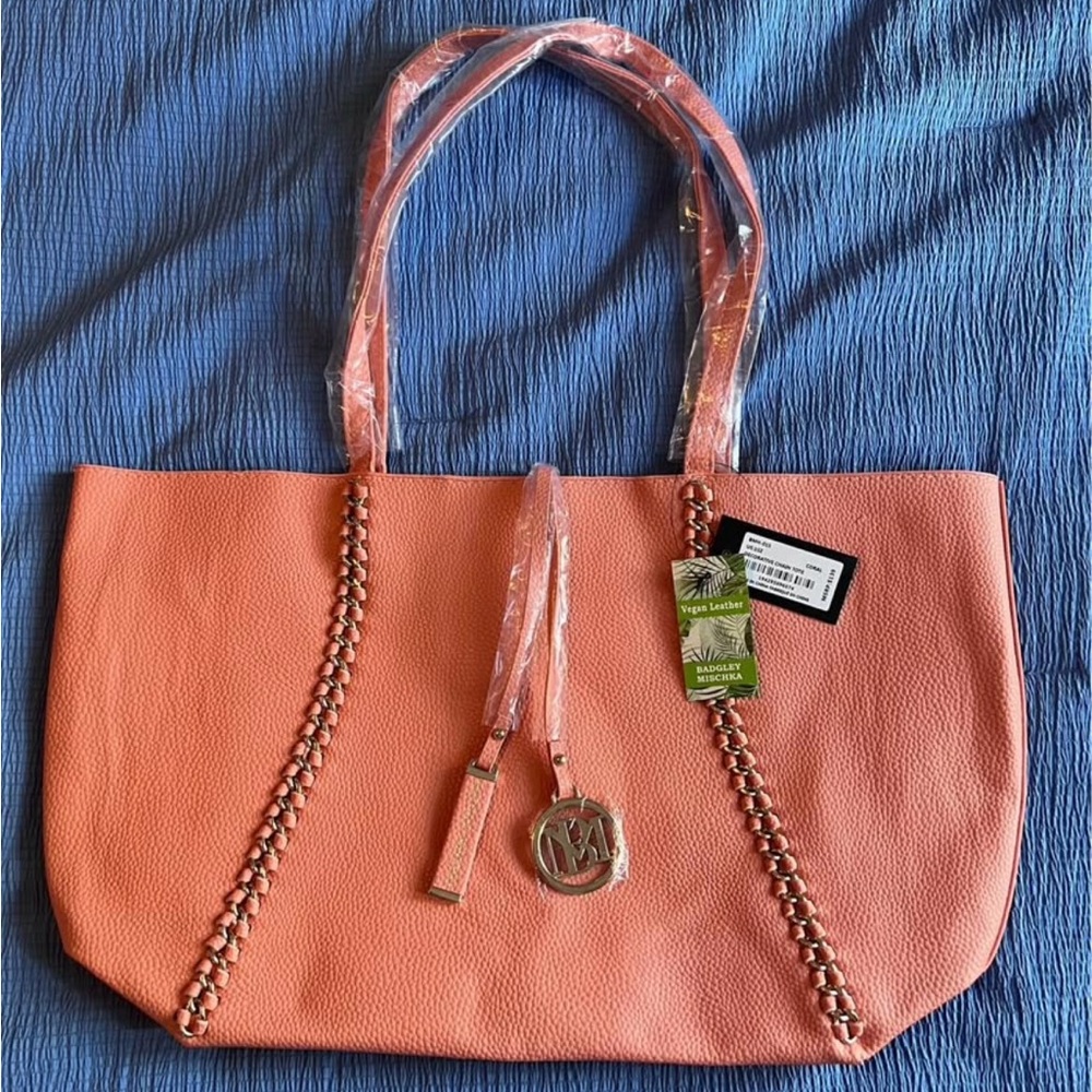 Badgley Mischka Coral Tote Bag